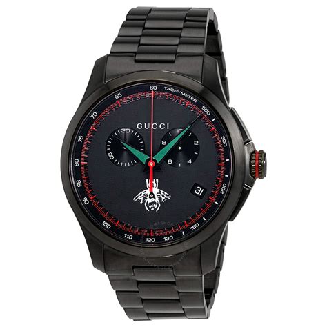 gucci g-timeless chronograph black dial men& 39|gucci g timeless collection.